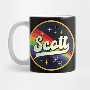 Scott // Rainbow In Space Vintage Style Mug